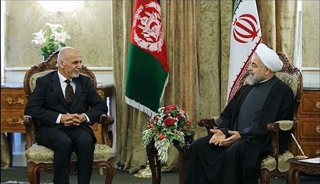 الرئيس الايراني حسن روحاني الرئيس الافغاني اشرف غني زي