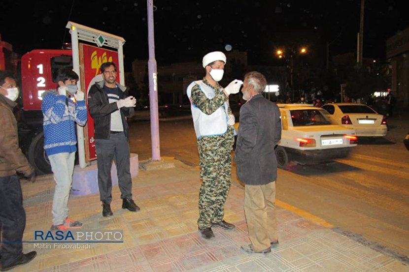 انشطة طلبة العلوم الدينية لمواجهة فايروس كورونا في مدينة اصفهان