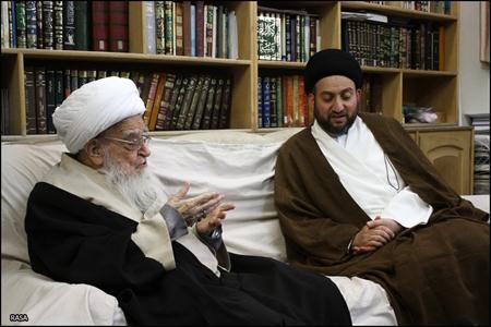 ديدار حجت الاسلام سيد عمار حکيم با مراجع و علما در قم