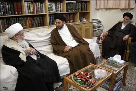 ديدار حجت الاسلام سيد عمار حکيم با مراجع و علما در قم