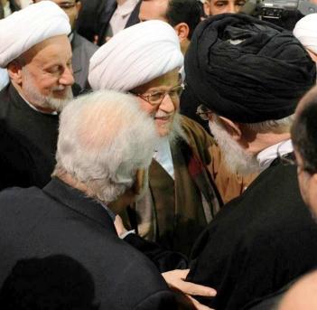 سماحة اية الله النابلسي مع قائد الثورة الاسلامية في ايران