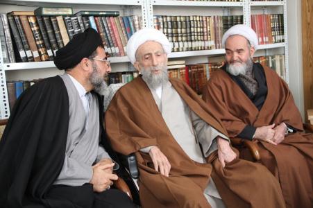 حجت الاسلام سيد حسيني با آيت الله باريک بين