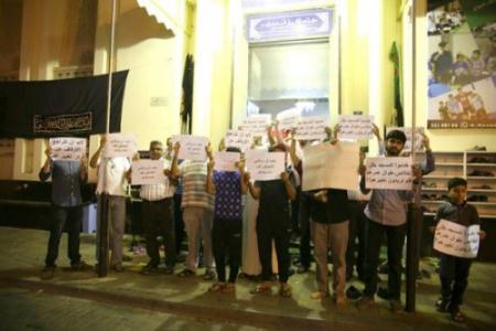 تظاهرات مردم بحرين در حمايت از مساجد شيعيان