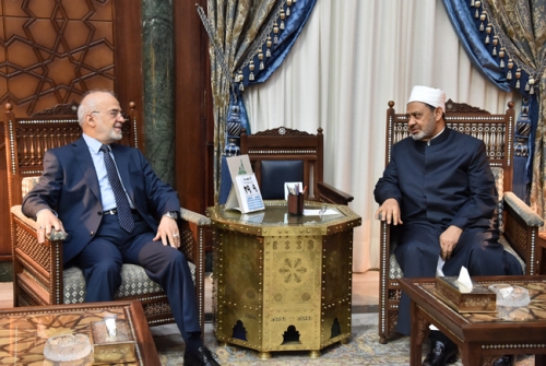 وزير الخارجية العراقية ابراهيم الجعفري مع شيخ الازهر احمد الطيب 