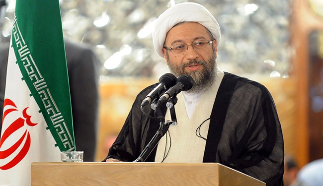  رئيس السلطة القضائية في ايران آية الله صادق آملي لاريجاني