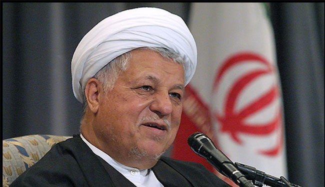  رئیس مجمع تشخیص مصلحة النظام في ايران آیة الله اکبر هاشمي رفسنجاني