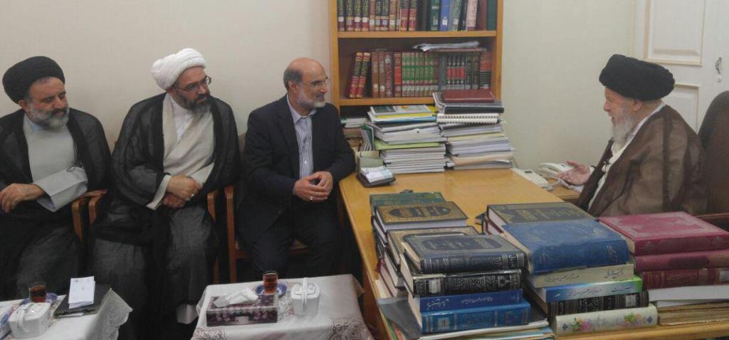 علس عسکری در دیدار آیت الله موسوی اردبیلی