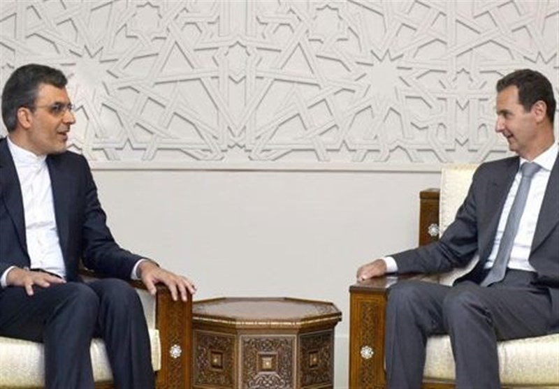 الرئيس السوري بشار الأسد اليوم "حسين جابر أنصاري" مساعد وزير الخارجية الإيراني 