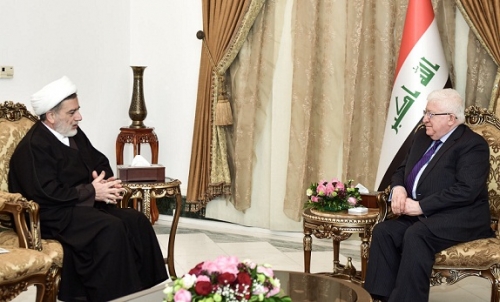رئيس جمهورية العراق فؤاد معصوم والشيخ همام حمودي 