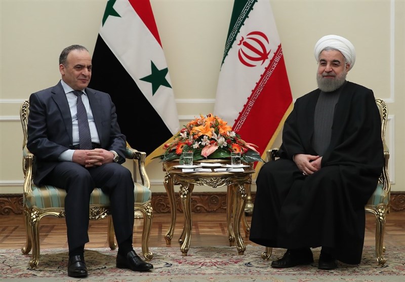 روحاني خلال استقباله رئيس الوزراء السوري