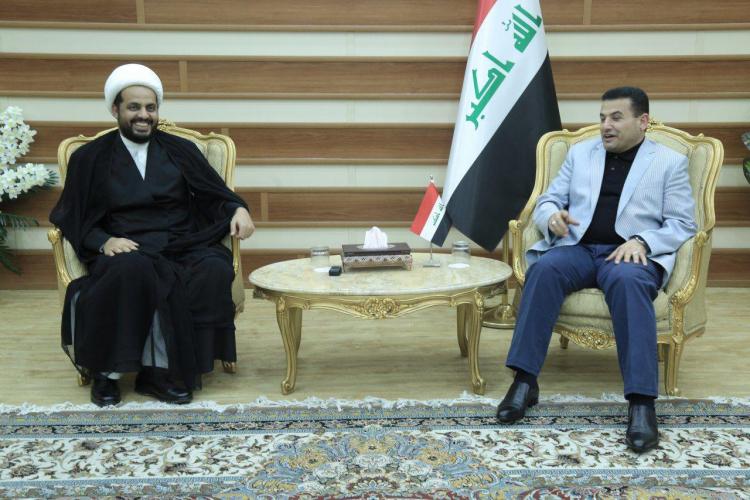 الشيخ الحزعلي يلتقي وزير الداخلية العراقي السيد قاسم الاعرجي 