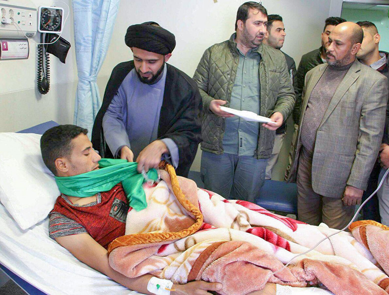 رعاية المقاتلين الجرحى نهج العتبة الحسينية 