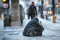 افراد بی خانمان در آمریکا و کانادا
