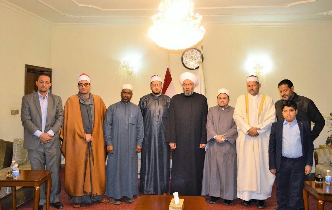 رئيس جماعة علماء العراق يستقبل وفداً من علماء الأزه