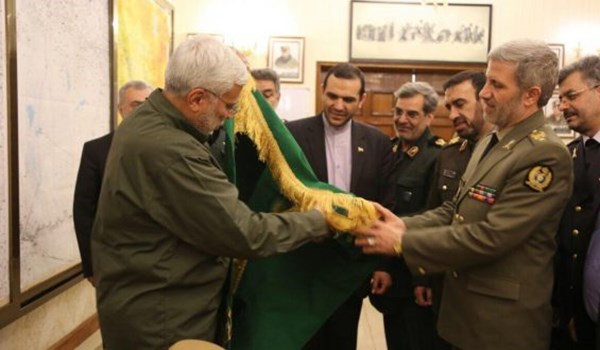 وزير الدفاع الايراني يلتقي نائب رئيس هيئة الحشد الشعبي بالعراق
