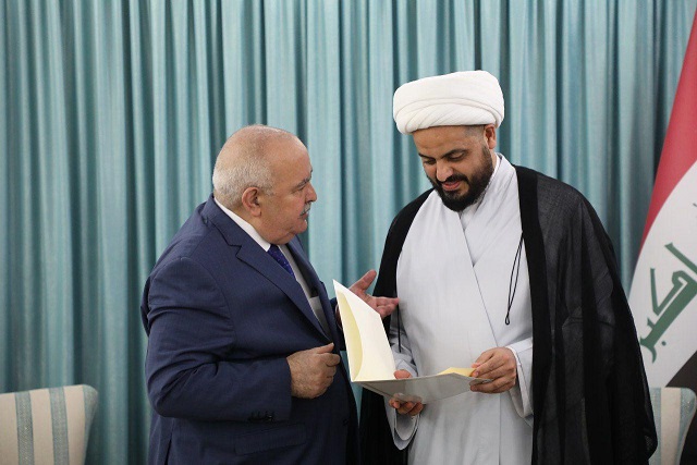  الشيخ قيس الخزعلي يستقبل سفير الجزائر