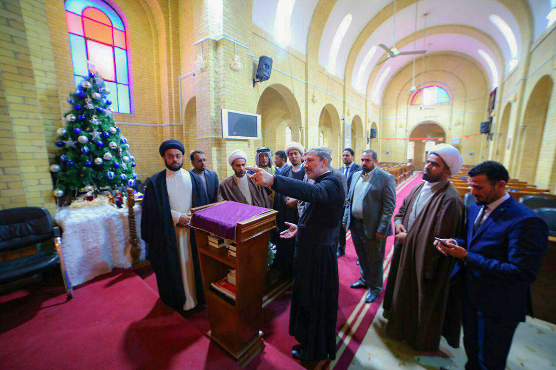 وفد العتبة الحسينية يزور الكنيسة الاسقفية الانجليكانية في بغداد 