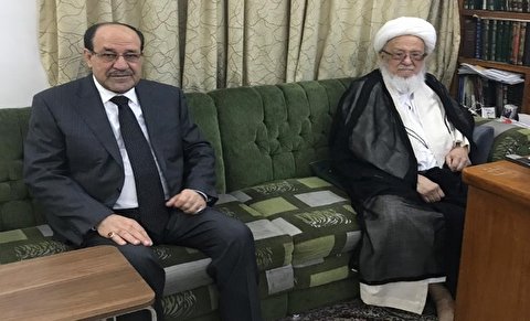 المالكي والمرجع الفياض يؤكدان ضرورة توحيد المواقف بين القوى السياسية
