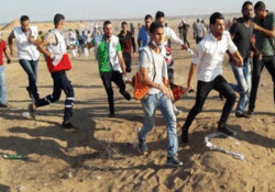 حمله صهیونیست‌ها به راهپیمایی غزه، 54 زخمی برجای گذاشت
