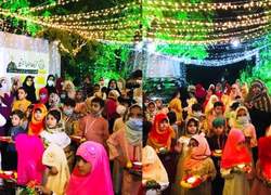 آیین شمع گردانی کودکان پاکستانی