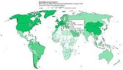 نقشه و آخرین آمار واکسیناسیون در ایران و جهان