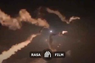 لحظات اولیه حمله موشکی سپاه پاسداران