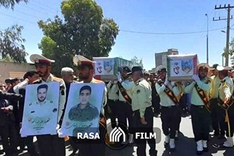 تشییع پیکر شهدای حمله تروریستی زاهدان