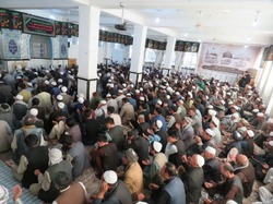 برگزاری اجتماع عزاداران در مسجد مرکز فقهی ائمه اطهار کابل