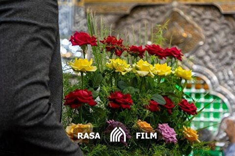تصاویر گل آرایی ضریح مطهر سیدالشهدا