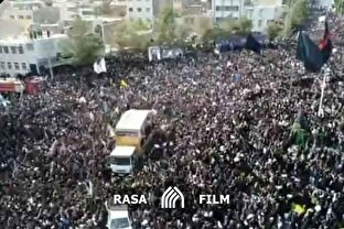 تصاویر هوایی از عشق بیرجند به شهید خدمت