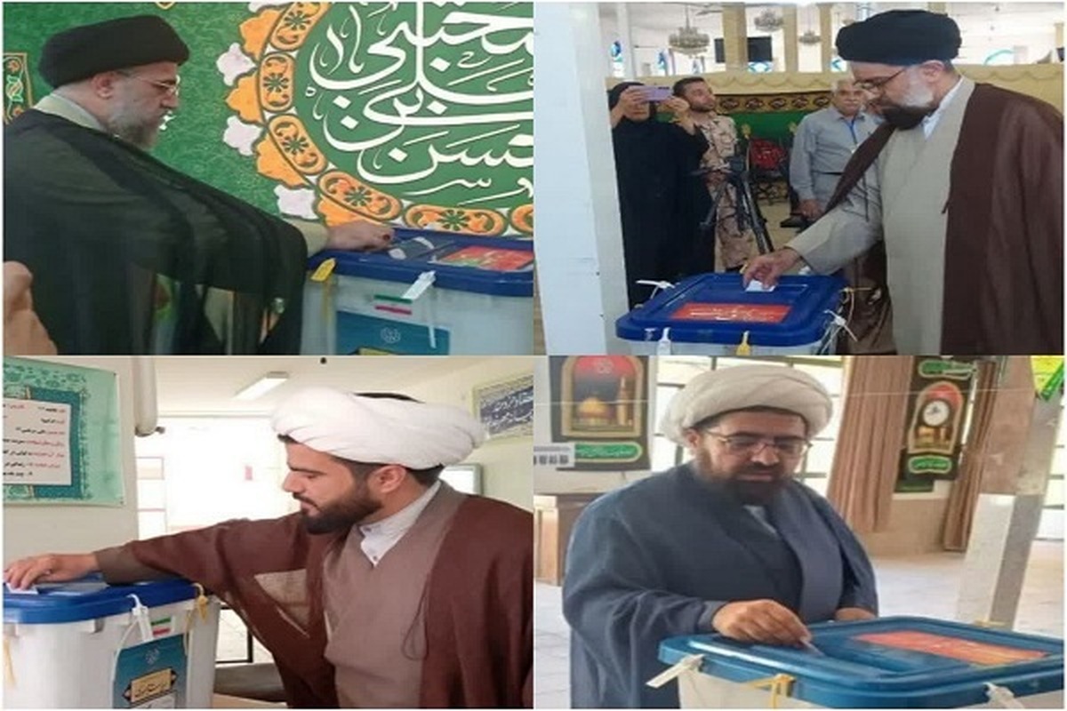 گوشه ای از حضور ائمه جمعه شهر های فارس در انتخابات + تصاویر