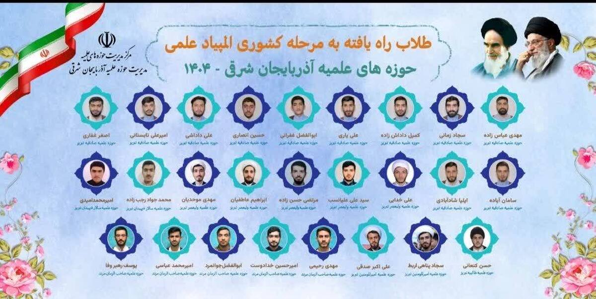 درخشش طلاب آذربایجان شرقی در المپیاد علمی حوزه‌های علمیه کشور