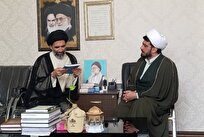 دیدار مدیر پژوهش مدرسه علمیه امیرالمومنین آران و بیدگل با نماینده ولی فقیه در کاشان