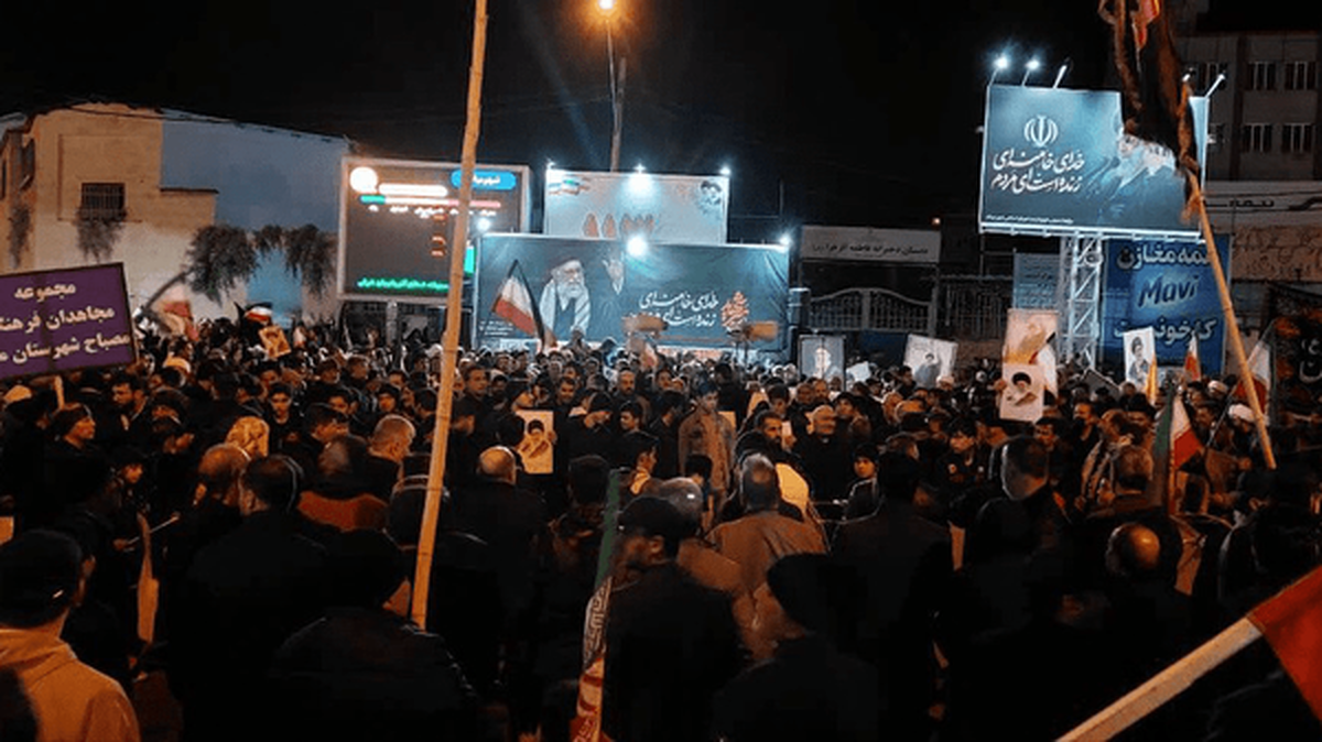 حضور مردم میانه در اعلام خشم و نفرت از دشمن