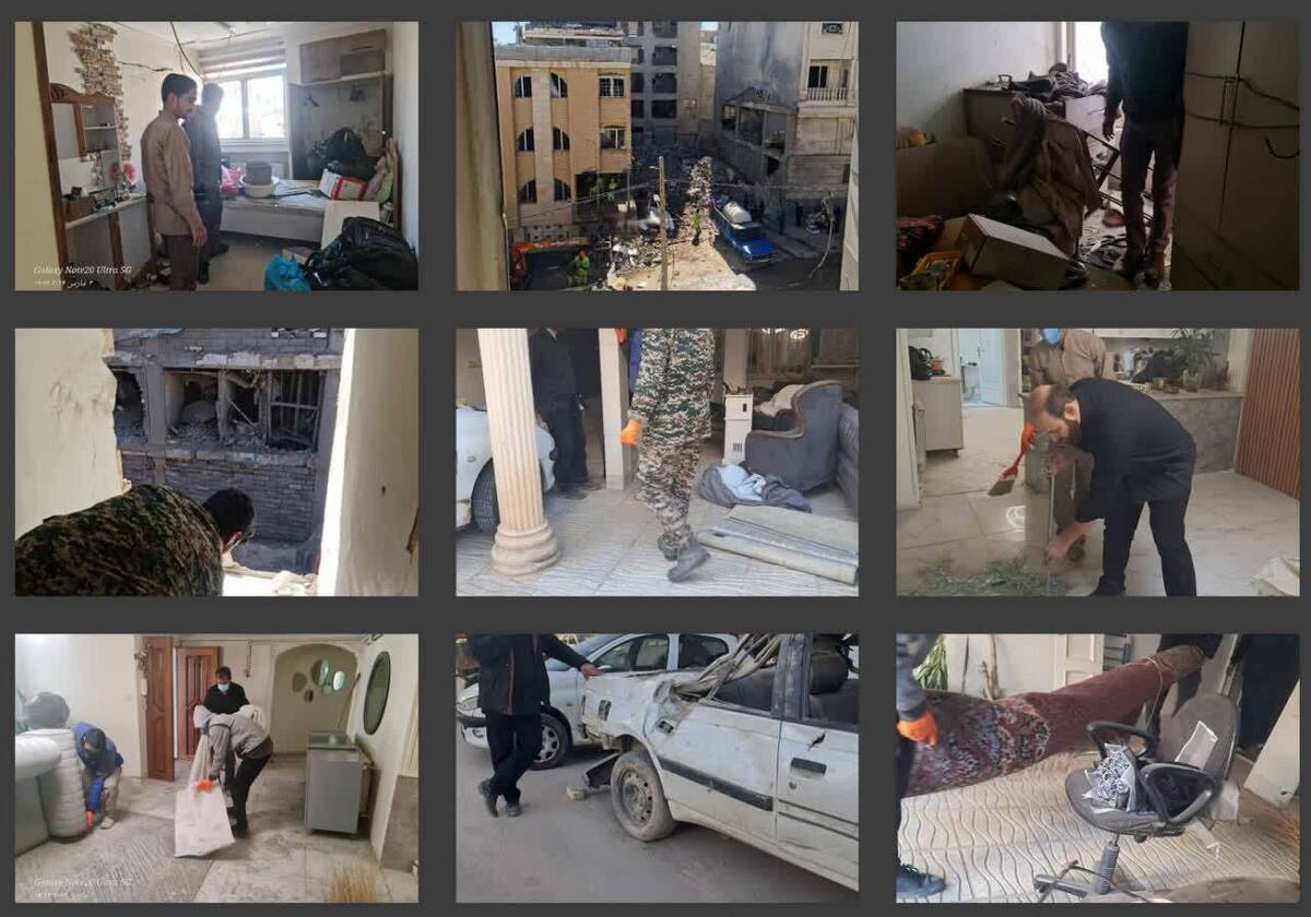 طلاب جهادی در خط مقدم یاری به آسیب‌دیدگان حملات آمریکایی ـ صهیونی