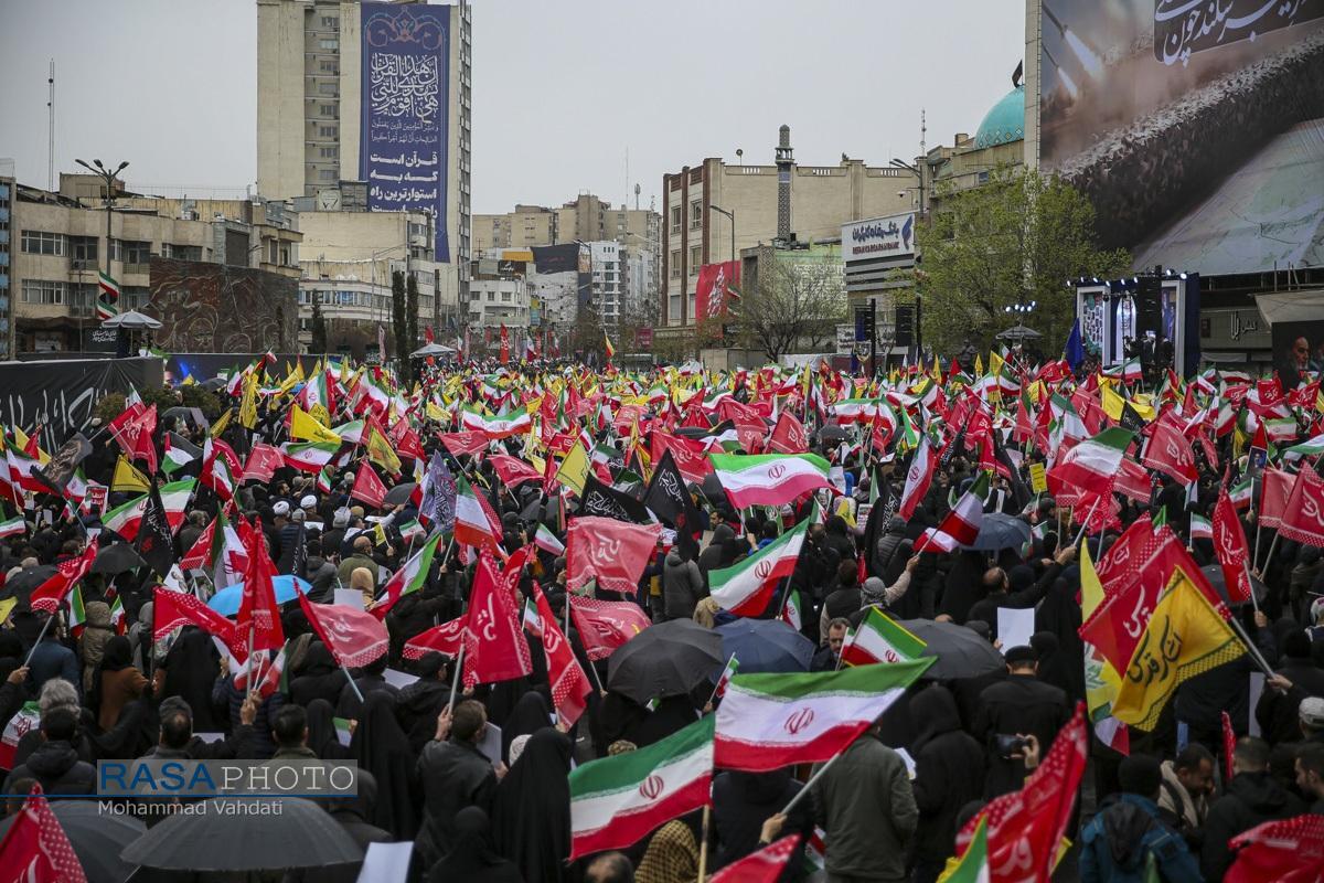 خروش سراسری ملت در روز جهانی قدس ۱۴۰۴؛ پیمان وفاداری با رهبر جدید انقلاب در میانه خاکستر تجاوز و شهادت