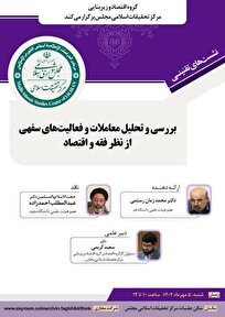 تقنینی «بررسی و تحلیل معاملات و فعالیت‌های سفهی از نظر فقه و اقتصاد»