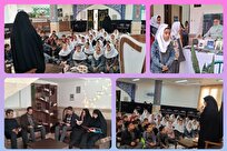 بازدید دانش‌آموزان از کتابخانه حوزه علمیه تبریز