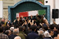 گزارشی از عزای فاطمی با حضور دو شهید گمنام در حرم حضرت معصومه