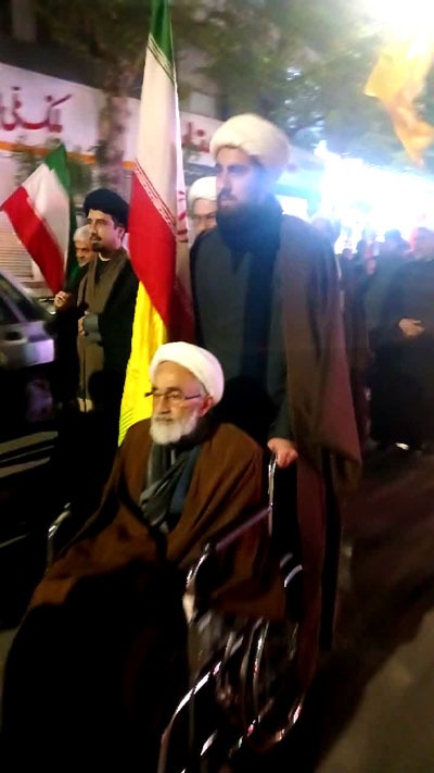 حضور آیت‌الله محمد مروارید در مراسم اربعین شهادت قائد امت + عکس