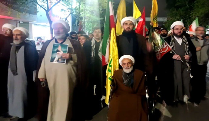 حضور آیت‌الله محمد مروارید در مراسم اربعین شهادت قائد امت + عکس