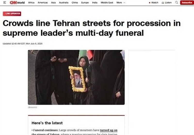 بازتاب مراسم باشکوه تشییع پیکر امام شهید در رسانه‌های جهان