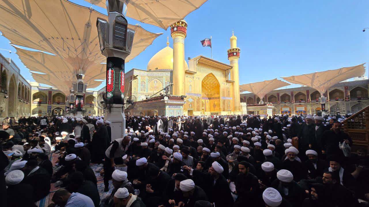 سنگ تمام علما و حوزه نجف برای قائد شهید امت + فیلم و تصاویر