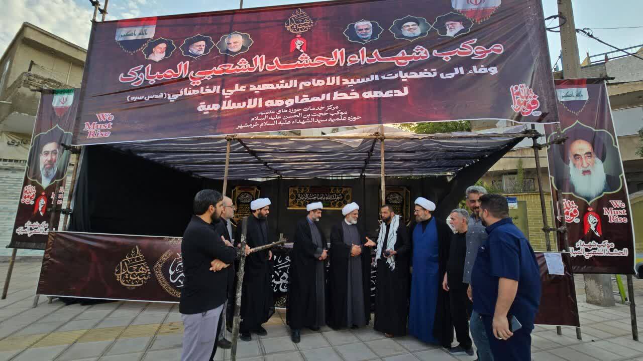 بازدید مدیرکل مرکز خدمات حوزه علمیه خراسان رضوی از مواکب عزاداران امام شهید