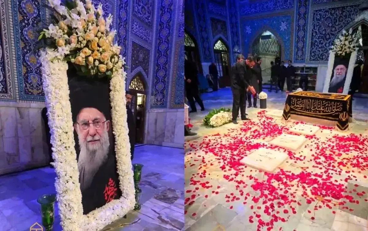 روح‌الامین، خالق نوشته پوش مزار رهبر شهید