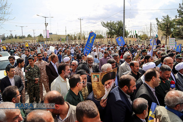 راهپیمایی مردم بجنور در حمایت از سپاه