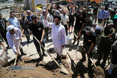 امداد رسانی مجاهدان عراقی حرکت النجباء عراق به مناطق سیل زده خوزستان