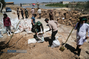 امداد رسانی مجاهدان عراقی حرکت النجباء عراق به مناطق سیل زده خوزستان