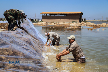 امداد رسانی مجاهدان عراقی حرکت النجباء عراق به مناطق سیل زده خوزستان