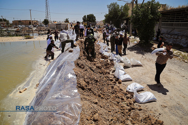 امداد رسانی مجاهدان عراقی حرکت النجباء عراق به مناطق سیل زده خوزستان